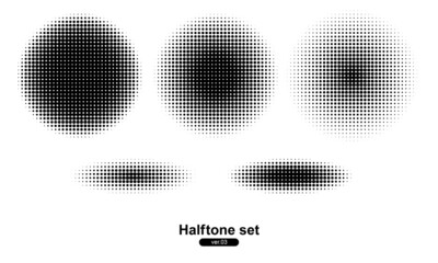 円のハーフトーン（モノクロ）