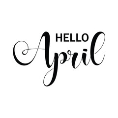 Hello April Lettering