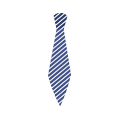 ストライプ柄の青いネクタイのイラスト