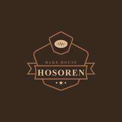Vintage Retro Badge for Bakery Shop Logos. Bread, Cake, Cafe Logo Vector Design Inspiration