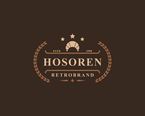 Vintage Retro Badge for Bakery Shop Logos. Bread, Cake, Cafe Logo Vector Design Inspiration