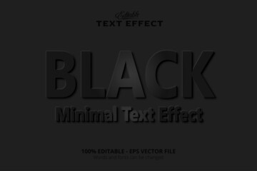 Editable text effect, Black background, Black text