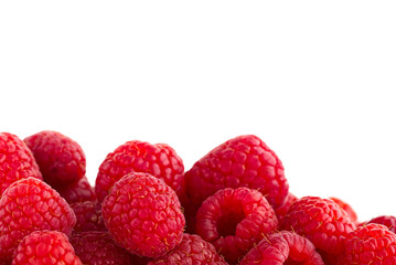 Fresh red ripe raspberries close-up, Raspberries background.