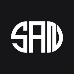 SAN letter logo design on black background. SAN creative initials letter logo concept. SAN letter design.
