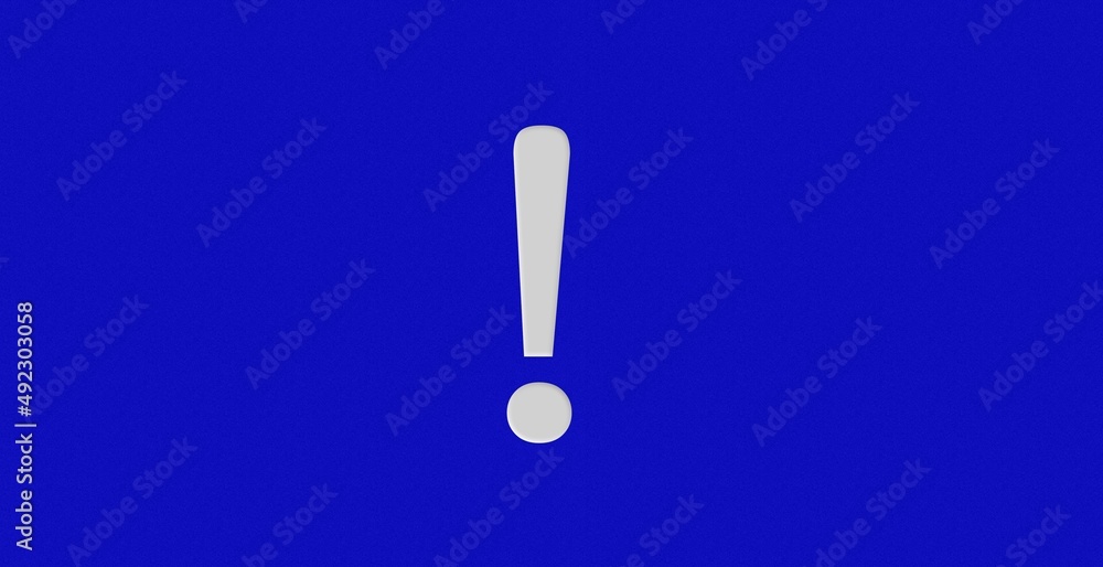 Poster blue notification reminder icon chat message of attention alert alarm notice sign or flat design soc