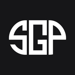 SGP letter logo design on black background. SGP creative initials letter logo concept. SGP letter design. 