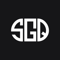 SGQ letter logo design on black background. SGQ creative initials letter logo concept. SGQ letter design. 