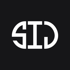 SIJ letter logo design on black background. SIJ creative initials letter logo concept. SIJ letter design.