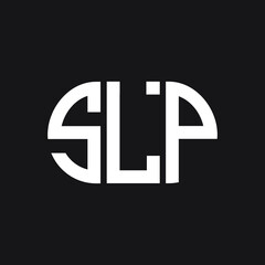 SLP letter logo design on black background. SLP creative initials letter logo concept. SLP letter design.