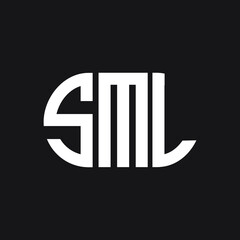 SML letter logo design on black background. SML creative initials letter logo concept. SML letter design. 
