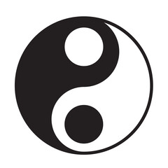 yin yang symbol on white
