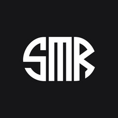 SMR letter logo design on black background. SMR creative initials letter logo concept. SMR letter design. 

