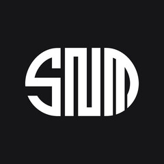 SNM letter logo design on black background. SNM creative initials letter logo concept. SNM letter design. 
