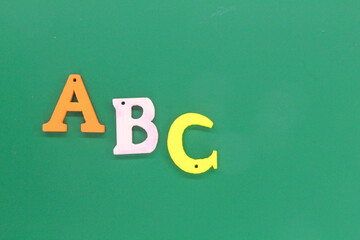 The letters of the ABC alphabet in various colors Suitable for children's Learning
