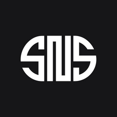 SNS letter logo design on black background. SNS creative initials letter logo concept. SNS letter design. 
