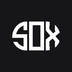 SOX letter logo design on black background. SOX creative initials letter logo concept. SOX letter design. 
