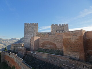 Obraz premium [Spain] Outer wall of Alcazaba (The Alhambra, Granada)