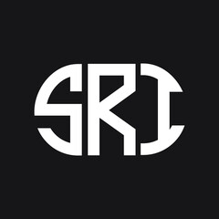 SRI letter logo design on black background. SRI creative initials letter logo concept. SRI letter design. 