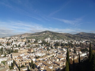 [Spain] The cityscape of The Albaicín from seen The Alhambra (Granada)