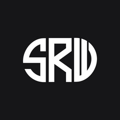 SRW letter logo design on black background. SRW creative initials letter logo concept. SRW letter design.