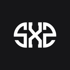 SXZ letter logo design on black background. SXZ creative initials letter logo concept. SXZ letter design.