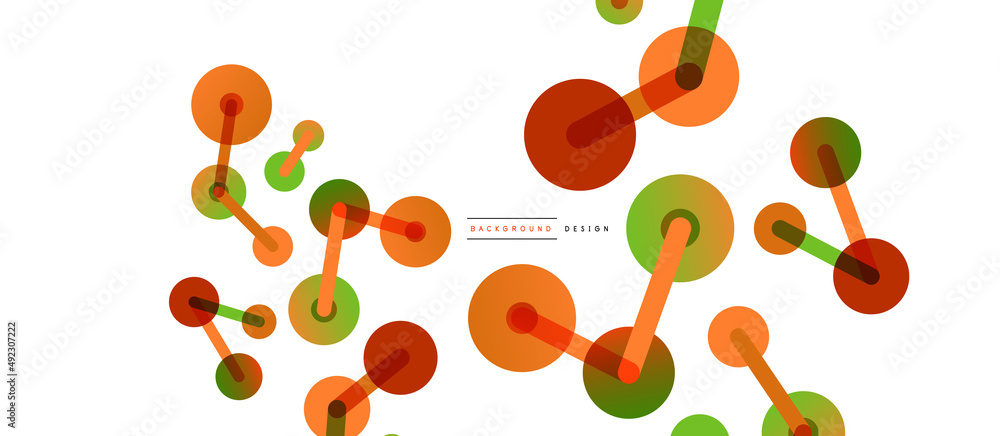 Poster network concept abstract background. dots connection. big data idea. business template for wallpaper