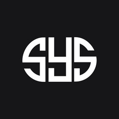 SYS letter logo design on black background. SYS creative initials letter logo concept. SYS letter design.