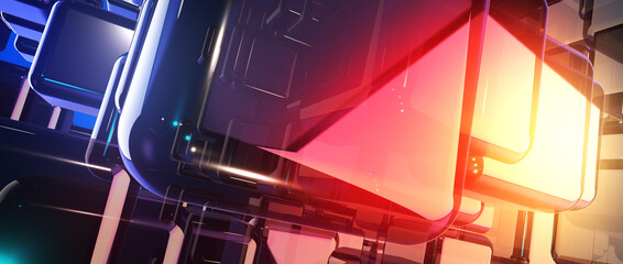 Business explore metaverse technology with blockchain network connecting. Smart city digital world metaverse. Cryptographic city inside metaverse.