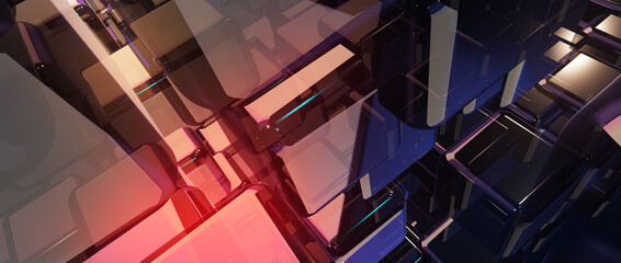 Business explore metaverse technology with blockchain network connecting. Smart city digital world metaverse. Cryptographic city inside metaverse.