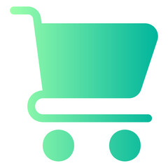shopping cartgrow shop gradient icon