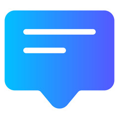 speech bubble gradient icon