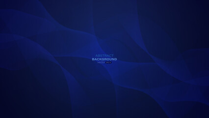Dark blue background with abstract dynamic wave. Vector illustration