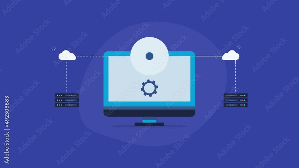 Poster online website web hosting technology, network connection, dedicated cloud server, global internet c