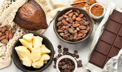 Composition with cocoa products.