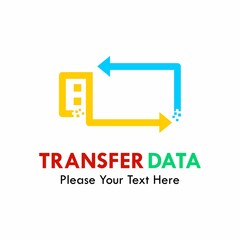 Transfer data logo template illustration. there are usb with arrow