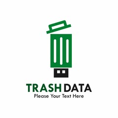 Trash data logo template illustration
