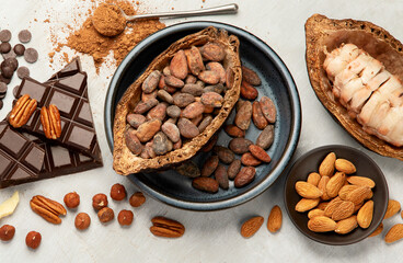 Composition with cocoa products.