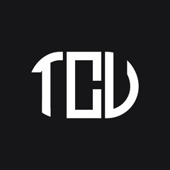 TCU letter logo design on black background. TCU creative initials letter logo concept. TCU letter design.