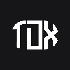 TDX letter logo design on black background. TDX creative initials letter logo concept. TDX letter design.