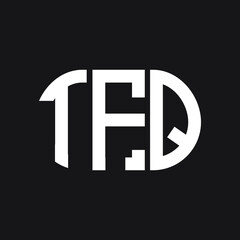TFQ letter logo design on black background. TFQ creative initials letter logo concept. TFQ letter design.