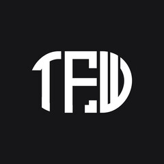 TFW letter logo design on black background. TFW creative initials letter logo concept. TFW letter design.