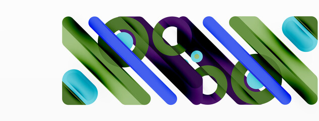 Creative geometric wallpaper. Minimal lines and circles background