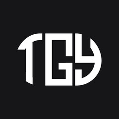 TGY letter logo design on black background. TGY creative initials letter logo concept. TGY letter design.
