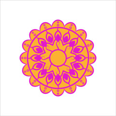 Colorful circle mandala design vector illustration graphics vector.