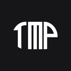 TMP letter logo design on black background. TMP creative initials letter logo concept. TMP letter design.