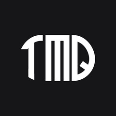 TMQ letter logo design on black background. TMQ creative initials letter logo concept. TMQ letter design.