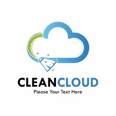 Clean cloud logo template illustration