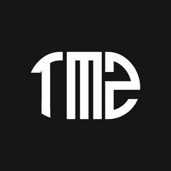 TMZ letter logo design on black background. TMZ creative initials letter logo concept. TMZ letter design.