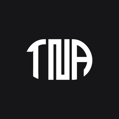 TNA letter logo design on black background. TNA creative initials letter logo concept. TNA letter design.
