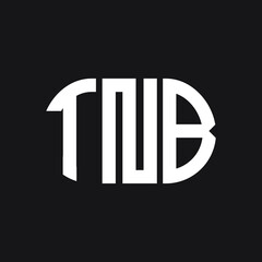 TNB letter logo design on black background. TNB creative initials letter logo concept. TNB letter design.
